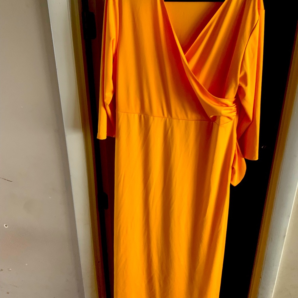 Gold wrap dress size 16